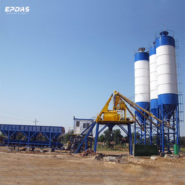 stationary concrete batching plant