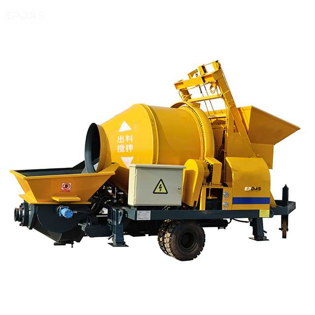 motor concrete mixer with pump