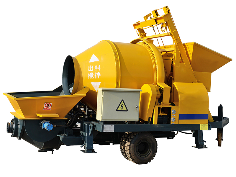 motor concrete mixer with pump