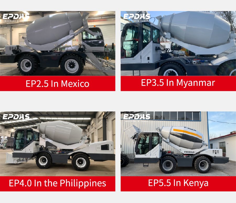 Self-loading mixer trucks used worldwide