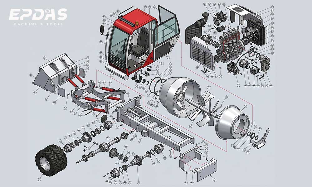 1.8m³ Self Loading Concrete Mixer Truck