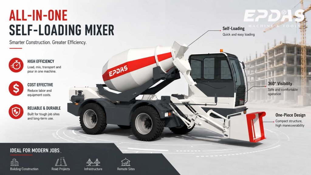 Self Loading Concrete Mixer